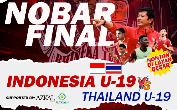 Ramaikan! Masjid Al-Akbar Surabaya Gelar Nobar Final Timnas U-19 Vs Thailand, Ada 300 Bendera Merah Putih Gratis!