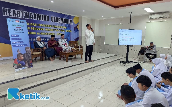 Peduli Palestina, Sahabat Yatim Indonesia Galang Donasi di SMA IT Harapan Bangsa Palembang