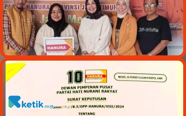 Thumbnail Berita - DPC Partai Hanura Nganjuk, Resmi Usung Bunda Ita - Mbak Zuli, di Pilkada Nganjuk