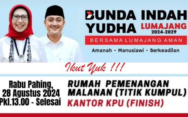 Thumbnail Berita - Disertai Kirab Budaya, Paslon Bunda Indah-Yudha Akan Mendaftar ke KPU Besok