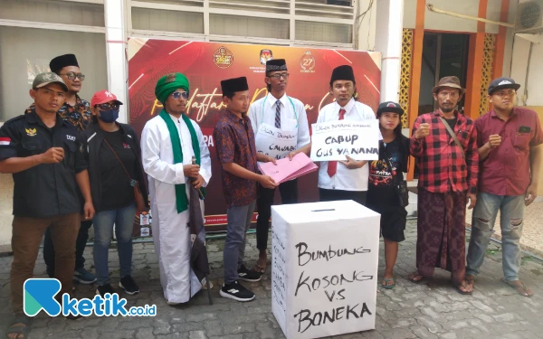 Sindiran, 11 Partai Koalisi Bumbung Kosong Daftarkan Paslon ke KPU Gresik