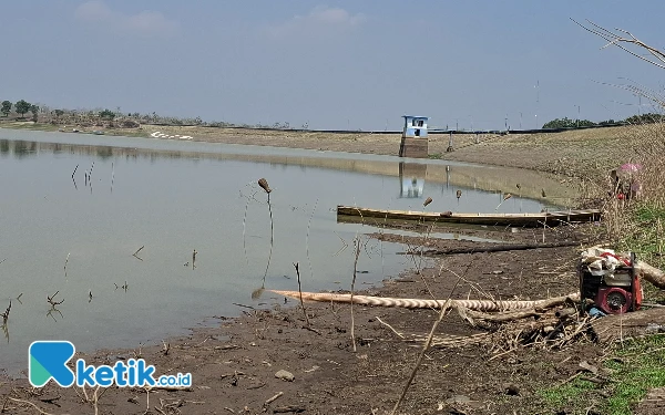 Volume Air Waduk Dawuhan Madiun Menyusut, Lahan Pertanian Terancam Kekeringan