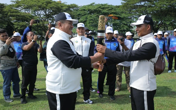 Serah Terima Obor Api PON XXI Aceh-Sumut 2024, Ini Pesan Wakil Bupati Asahan