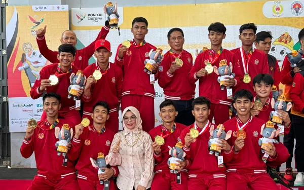 Tim Sepak Takraw Sulsel Raih Medali Emas PON 2024 Usai Kalahkan Jatim di Final