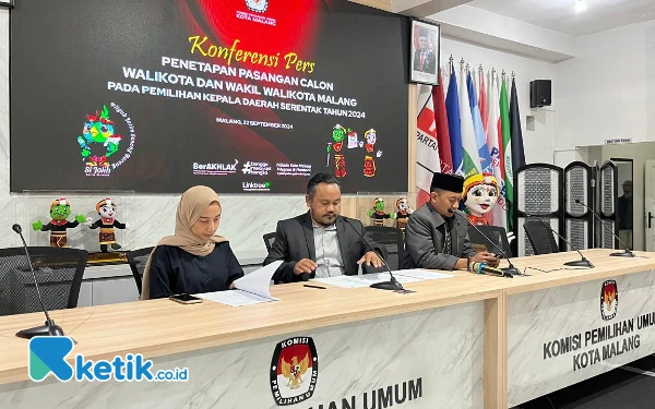 KPU Kota Malang Tetapkan Ketiga Paslon Pilkada 2024