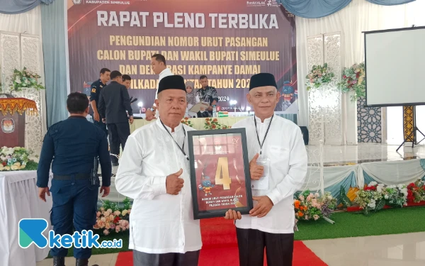 MYU, Paslon Mawardi-Yusran dapat Nomor Urut 4 di Pilkada Simeulue