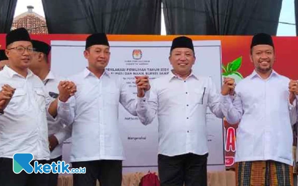 KPU Sampang Deklarasi Kampanye Damai, Dua Paslon Komitmen Perangi Kampanye SARA, Politik Uang dan Berita Bohong