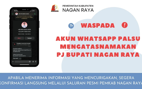 Thumbnail Awas! Akun WhatsApp Palsu Sasar Nama Pj Bupati Nagan Raya