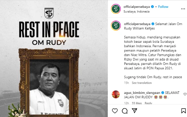 Thumbnail Berita - Berita Duka, Legenda Timnas dan Persebaya Rudy Keltjes Meninggal Dunia