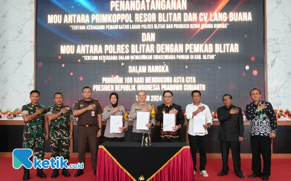 Thumbnail Pemkab dan Polres Blitar Teken Kesepakatan untuk Wujudkan Swasembada Pangan Melalui Budidaya Jagung