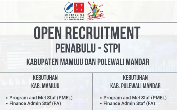 Thumbnail SR Sulbar Penabulu Open Rekrutmen untuk Program Eliminasi TB Komunitas