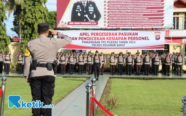 Thumbnail Berita - Polres Pasaman Barat Gelar Apel Kesiapan Pengamanan Pilkada 2024