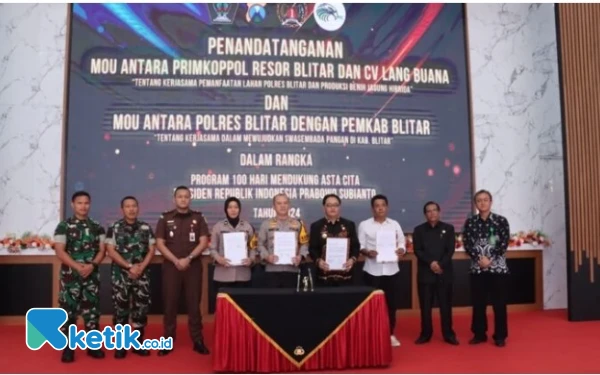 Thumbnail Ketua DPRD Blitar Dukung MoU Ketahanan Pangan Antara Polres dan Pemkab Blitar