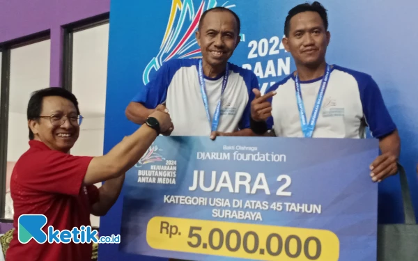 Thumbnail Berita - Tampil Jadi Kuda Hitam lalu Sabet Runner Up di KBAM 2024, Tim Bulutangkis Ketik.co.id Pulang dengan Senyum