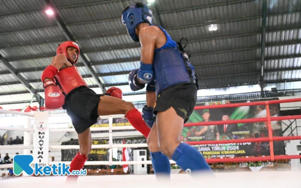 Thumbnail Berita - Ajang Pencarian Bibit Baru PON XXII, 275 Atlet Muaythai Ramaikan Kejurprov Jatim