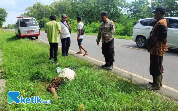 Thumbnail Berita - Diduga Korban Kecelakaan, Pria ODGJ Tanpa Identitas Ditemukan Tewas di Jalan Raya Panceng