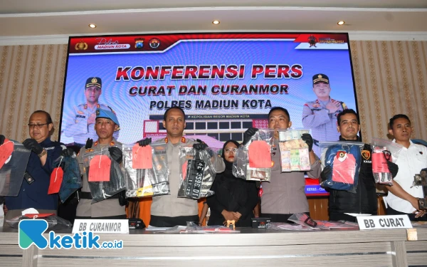 Thumbnail Berita - Polres Madiun Kota Ungkap 19 Kasus Curanmor dan Curat Brankas