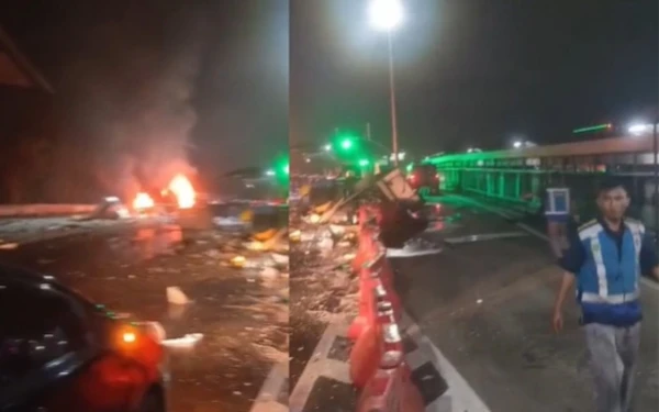 Thumbnail Berita - Kecelakaan Maut di Gerbang Tol Ciawi, 8 Orang Tewas dan Sejumlah Kendaraan Terbakar