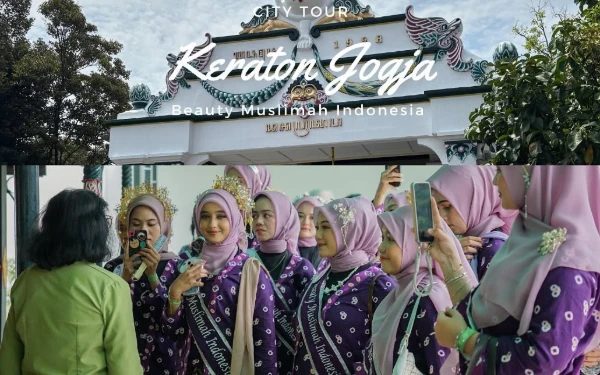 Thumbnail Mereka Beauty Muslimah Indonesia 2025 nampak mendengarkan penjelasan dari pihak Keraton Yogya. (Foto: Instagram @novaahmed__)