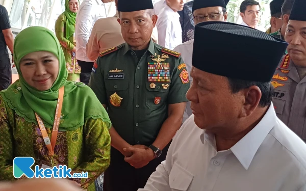 Thumbnail Berita - Prabowo Akui Kepincut dengan Khofifah saat Buka Kongres XVIII Muslimat NU