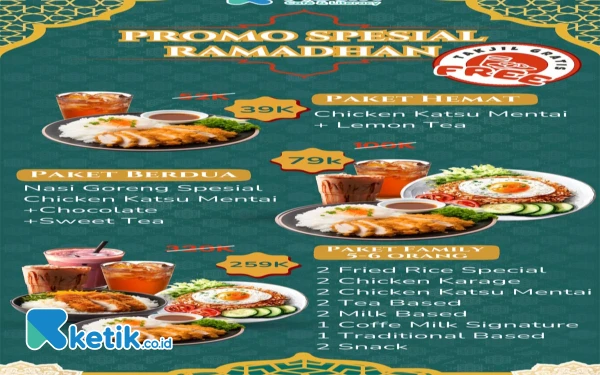 Foto Menu paket Ramadhan di Ketik Kafe dan Literasi. (Foto: Fitra/Ketik.co.id)