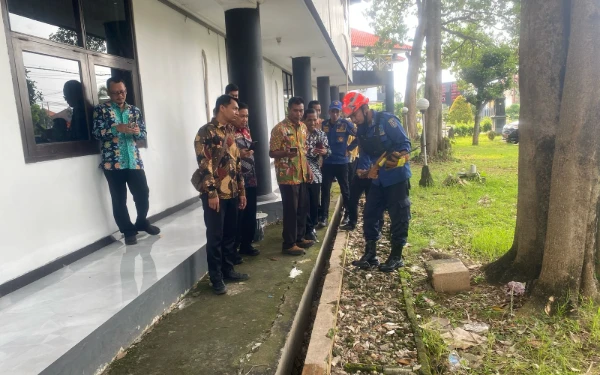 Ular Piton 3 Meter Masuk di Halaman Gedung DPRD Tuban