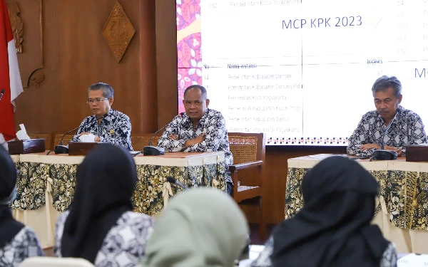 Bupati Harda Kiswaya Berharap Capaian MCP KPK Sleman Sejalan dengan Keadaan di Lapangan