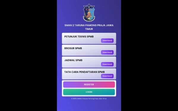 Foto Form Pendaftaran SMAN 2 Taruna Pamong Praja Bojonegoro. (Foto: sman2tarunapraja)