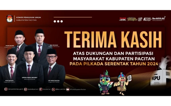 Thumbnail Pilkada Serentak 2024 Sukses, KPU Pacitan Beri Apresiasi atas Partisipasi Warga