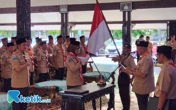 Lantik Kamabicab Lumajang, Arum Sabil Tekankan Dasa Darma Pramuka Disiplin, Berani dan Setia: Berharap Langgeng 2 Periode