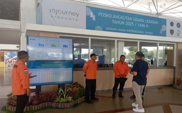 Foto Posko Mudik Lebaran 2025 sudah dipersiapkan oleh pengelola Bandara Juanda. (Foto: I'ied Rahmat Rifadin/Ketik.co.id)