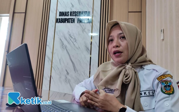 Foto Kepala Bidang Pencegahan dan Pengendalian Penyakit (P2P), drg. Nur Farida, saat dikonfirmasi Ketik.co.id pada Jumat, 2 Mei 2025. (Foto: Al Ahmadi/Ketik.co.id)