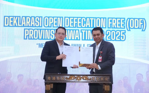 Thumbnail Berita - Sekdaprov Adhy Deklarasikan Jatim Open Defecation Free 100 Persen