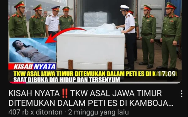 Thumbnail Berita - Viral Video TKW Ditemukan Dalam Peti Es di Vietnam, Ini Faktanya