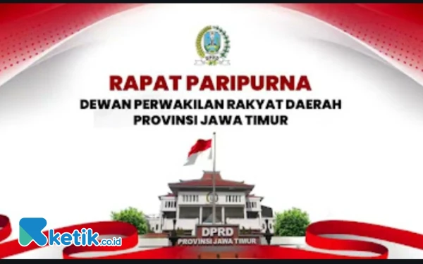 Foto Rapat Paripurna DPRD Jawa Timur Tahun Sidang 2025 (Foto: Martudji, ketik.co.id)