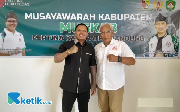Thumbnail Berita - Terpilih Aklamasi Jadi Ketua Pertina Kabupaten Bandung, Krisna Alamsyah Targetkan Raih Medali Emas di Porprov Jabar 2026