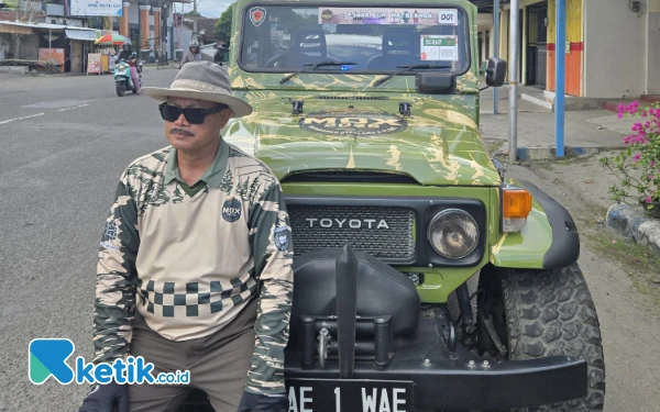 Foto Wali Kota Madiun Maidi mengendarai mobil Jeepnya seorang diri dalam acara MOX Overland Explore Lawu Wilis 2025 (30/5/2025). (Dok. Pribadi).