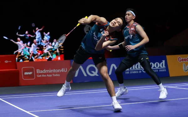 Foto Ganda putra Fajar/Rian gagal wujudkan All Indonesian final. (Foto: PP PBSI)