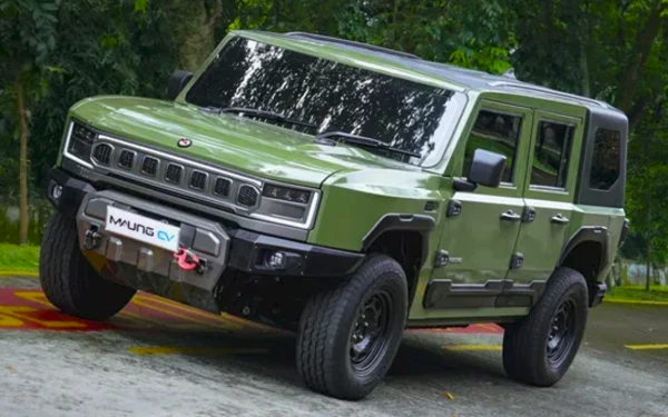 Foto Kendaraan listrik taktis terbaru produksi PT Pindad yakni MV3-EV “PANDU” (Foto: Pindad)