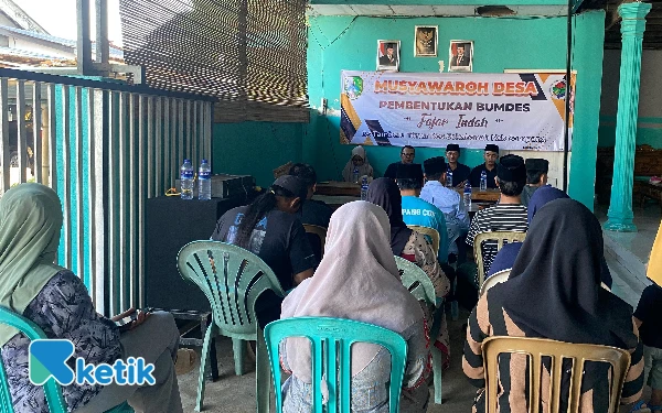 Foto Musdes Pembentukan BUMDes Fajar Indah di Balai Desa Tamberu Timur, Kamis 12 Juni 2025(Foto: Mat Jusi/Ketik).