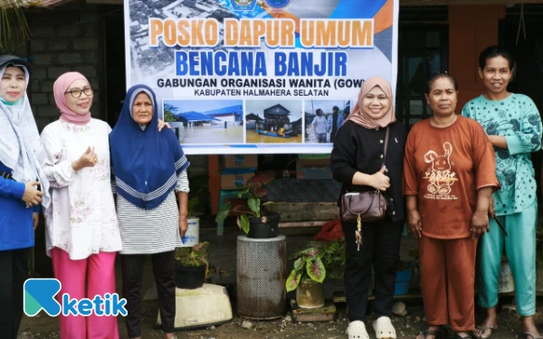Foto Dapur umum kedua yang didirikan GOW Halsel Senin 23 Juni 2025 (Foto: Mursal/Ketik.co.id)