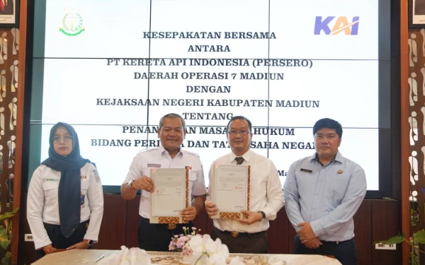 Gambar Sinergi Penanganan Masalah Hukum, KAI Daop 7 Teken PKS dengan Kejari Kabupaten Madiun