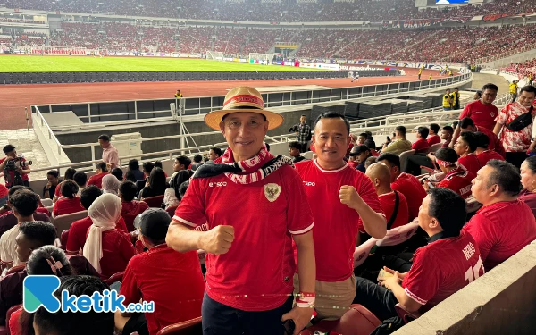 Pramuka Jatim Dukung Langsung Timnas di GBK, Arum Sabil Bangga Indonesia Tahan Imbang Australia