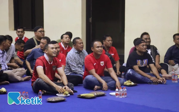 Thumbnail Berita - Polres Pacitan Gelar Nobar Timnas Indonesia vs Jepang