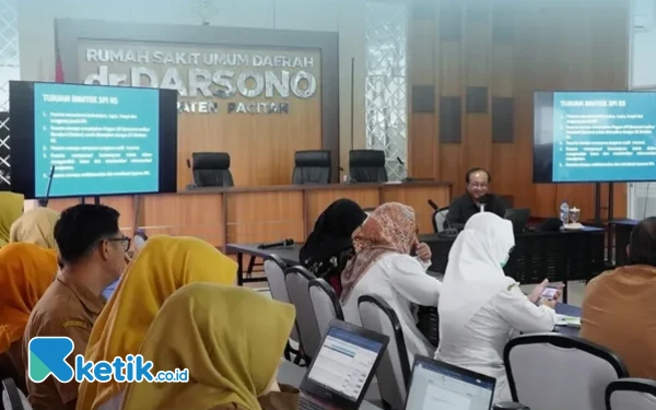 Foto Suasana Bimtek yang diikuti oleh tim SPI tenaga struktural RSUD. (Foto: RSUD for Ketik.co.id)