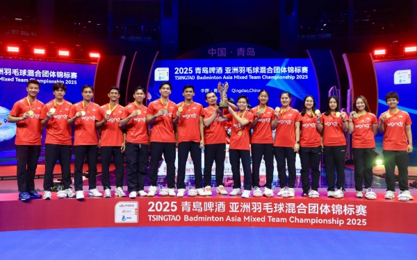 Thumbnail Berita - Sejarah! Indonesia Juara Badminton Asia Mixed Team Championships 2025