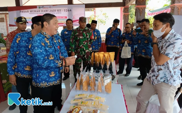 Jaga Inflasi, Disperindag Kabupaten Malang Gelar Pasar Murah di Sumawe