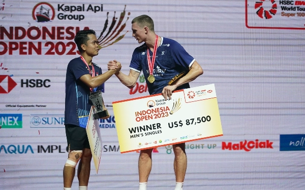 Ginting Ditaklukkan Axelsen, Tuan Rumah Tanpa Gelar Lagi di Indonesia Open