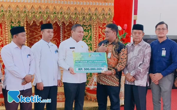 Bank Aceh Salurkan Zakat Rp 500 Juta ke Baitul Mal Abdya