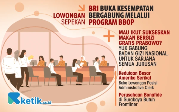 Thumbnail Berita - Lowongan Kerja Sepekan: Bank BRI hingga Badan Gizi Nasional